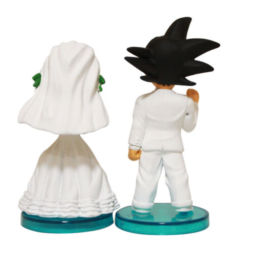 Anime Dragon Ball Romantic Goku ChiChi Marry Wedding Figure Model Cake Decor 