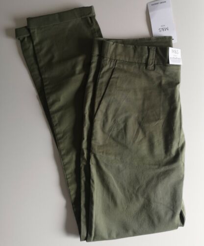 Marks And Spencer Boys Khaki Chino Trousers Age 12-13 Short Leg With Stretch... 