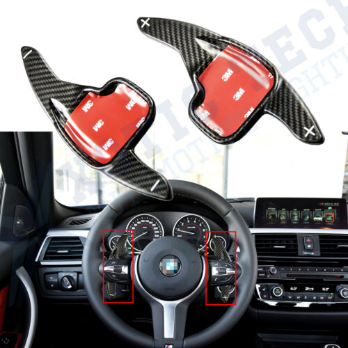 Carbon Fiber Steering Wheel Shifter Paddle Extension For BMW 2 3 4 5 12-19 