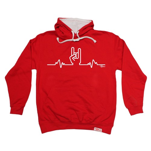 Rock Heartbeat Pulse Metal Hand Banned Member HOODIE hoody birthday gift heavy