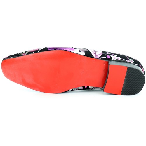FI-7255 Black//Purple Leather Slip on Loafer Fiesso by Aurelio Garcia