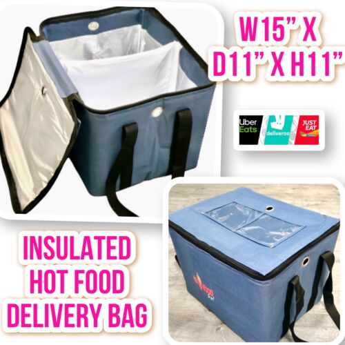 Hot Food Pizza Takeaway Restaurant Delivery Bag Thermal Insulated W38xD29xH29 cm 