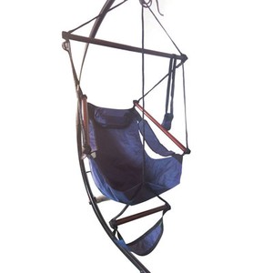 Hammock Hanging Chair Air Deluxe Sky Swing Outdoor Chair Solid Wood 250lbs Blue