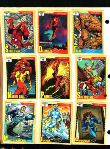 +to Near Mint 1991 Impel Marvel Universe Series 2 Set of 162 Cards Excellent