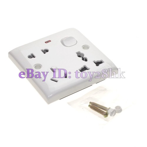 3 In 1 US//AU//UK//EU//China One Gang Wall Outlet Plate Socket Switch 110~250V 10A