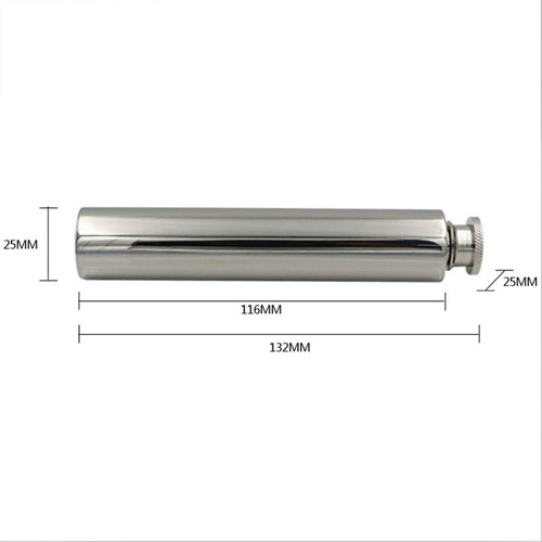2 OZ Portable Stainless Steel Hip Flask Wine Tube Whisky Alcohol Drinkware
