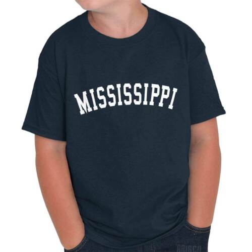 Mississippi Athletic Student Gym Vacation Youth T-Shirt Tees Tshirt For Kids 