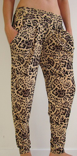 Fashion Haremhose Chino Sommerhose Animal Print Aladin Hose Stretch Leggings Neu