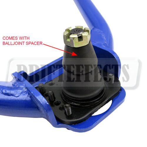 BLUE FITS 03-08 350Z Z33 03-06 G35 FRONT+REAR UPPER CAMBER ARM ALIGNMENT CONTROL 