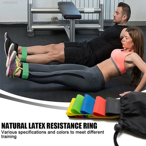 5pcs Resistance Band Loop Exercise Elastic Band Fitness Training Rubber Gym Yoga
