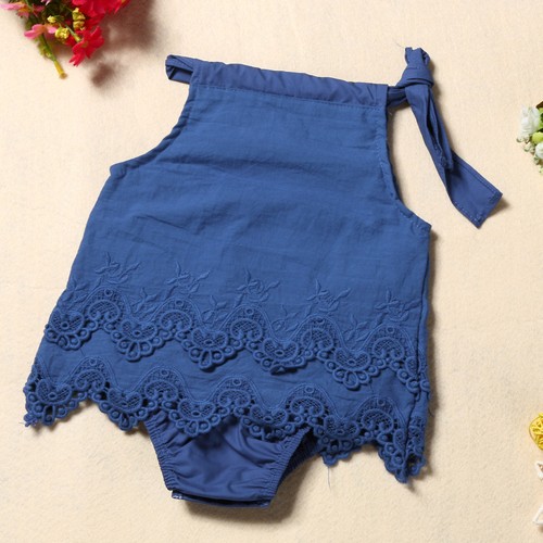 Newborn Baby Girls Lace Romper Sleeveless Jumpsuit Outfit Sunsuit Summer Clothes