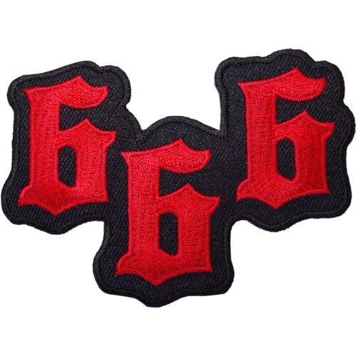 666 Devil Satan Embroidered Iron Sew On Patch Jeans Coat Bag Fancy Dress Badge 