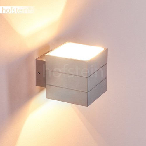 Design Wand Lampen silberfarben Flur Büro Wohn Schlaf Raum Up Down Beleuchtung