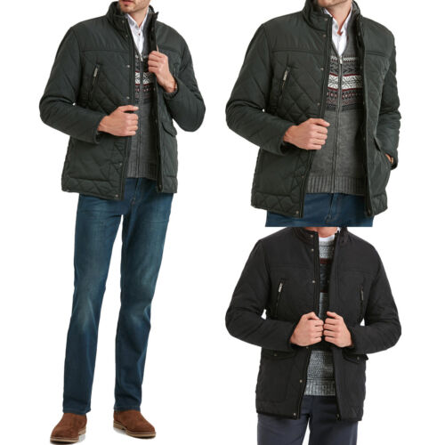 Details about  &nbsp;New Mens Diamond Quilted Jacket Fleece Lined Coat Country Outdoor Thick Winter