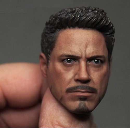 no neck for 12/'/' Male Figure PHICEN 1//6 Tony Stark Iron Man Head Sculpt