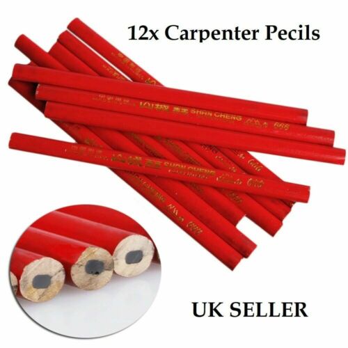 Details about  / 12 x Carpenters-Pencils Joiner Woodwork Builders DIY Toolbox Marking Carpenters