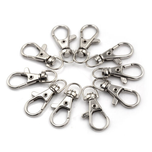 10x Lobster Clasp Swivel Trigger Clip Snap Hook Bag Car Key Rings Keychain`AW 