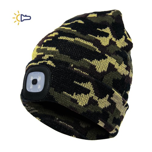 LED Beanie Hat With USB Rechargeable Battery Unisex High Powered Head Lamp LOT