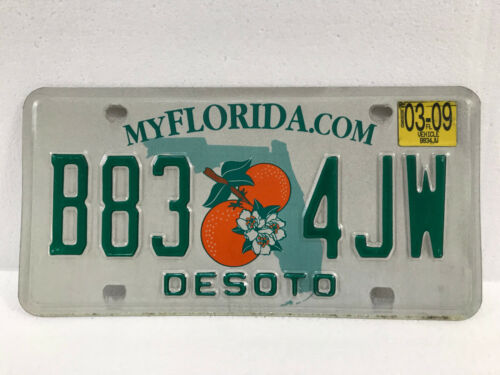 Florida license plate "double orange" design choice