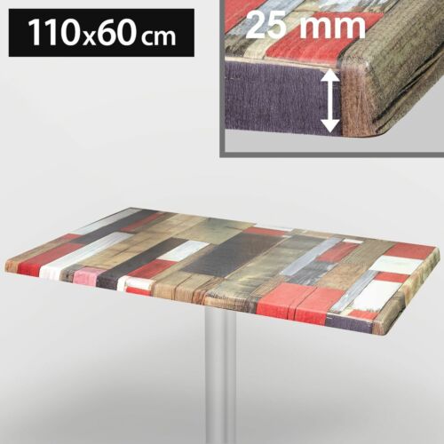 Werzalit Table de Bistrot plaque110x60cmVintage Colorétopalit HPL Compact com