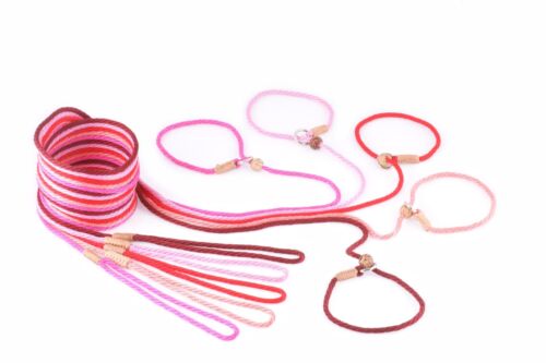 Alvalley Nylon Slip Lead with Stop for Dogs 4mm X 6ft, Classic Colors