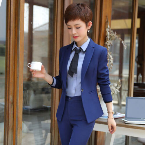 5pcs Ladies Business Suits Female Formal Office Work Slim Wear Women Casual Sets