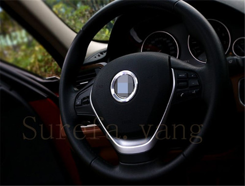1Pcs New Aluminum Alloy Silvery Ring Auto Steering Wheel Center Decorations Ring