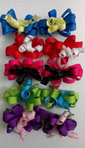 Super cute Girl/'s 2 PC Hand Made 2/" Hair Bow Set ~ Fast FREE Shipping #H22