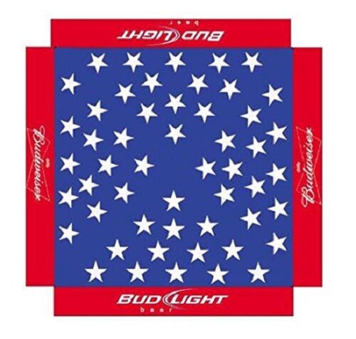 BUDWEISER BUD LIGHT 9 foot BEER UMBRELLA MARKET PATIO STYLE NEW HUGE USA FLAG