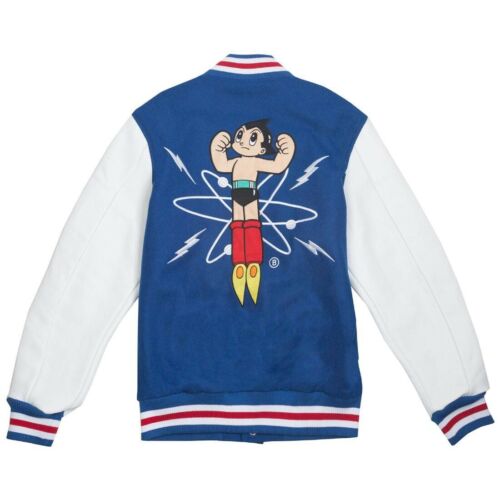 blue / white BAIT x Astro Boy Men Launch Varsity Jacket 