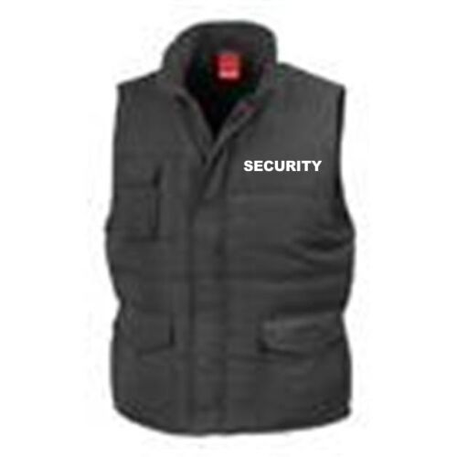 Bodywarmer S-4XL Embroidered SECURITY on Front Custom Text or Plain