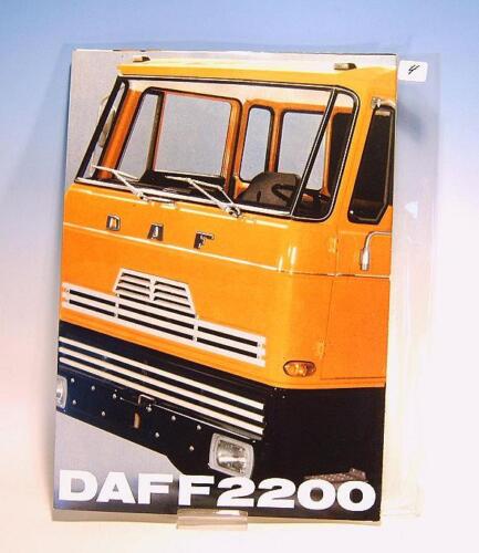 DAF F 2200 früher 8 seitiger Händler Faltprospekt 70er Jahre 