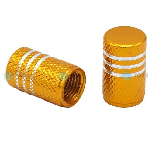 2 pezzi you S ALLUMINIO Tappi valvola Oro Con Guarnizione Per Auto Pkw Lkw