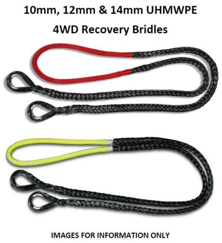 10mm 12mm 14mm UHMWPE 4WD 4x4 Recovery Equaliser Bridle *Colour//Length Options*