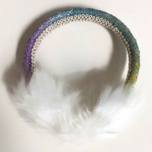Pastel Rainbow Sequin Earmuffs for 18" American Girl Doll Clothes Accessories 
