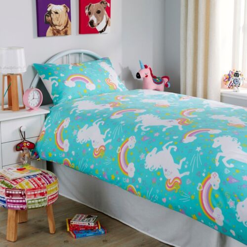 Luxurious Kids Children CREATEUR Unicorn Duvet Quilt Covers Bedding Sets