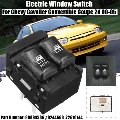 Front Electric Window Switch ABS For Chevy Cavalier Convertible Coupe 2000-2005 