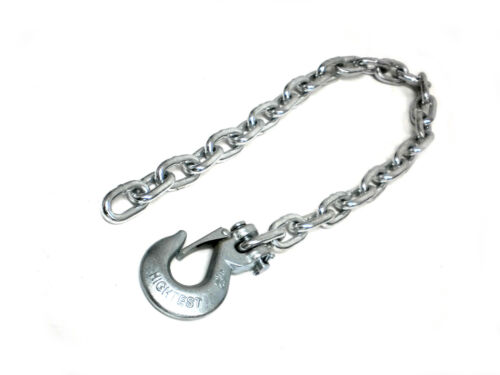 5//16/" Trailer Safety Chain w// Forged Latch Hooks 10K TWO