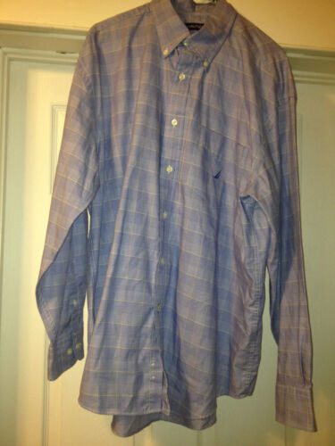 Details about   Nautica Long Sleeved Button Shirt 100% Cotton Large XL 