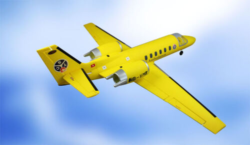 Dynam RC Airplane Cessna 550 Turbo Jet Yellow Twin 64mm EDF PNP 