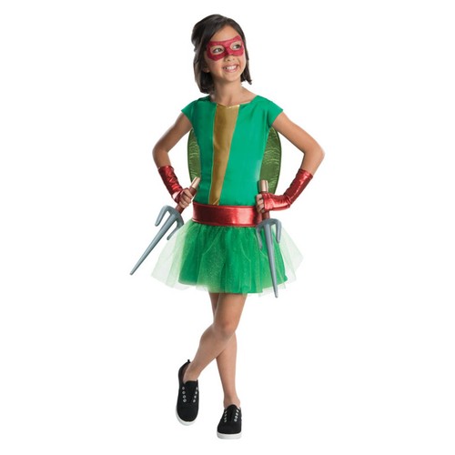 Girls TMNT Teenage Mutant Ninja Turtles Halloween Fancy Dress Tutu Costume