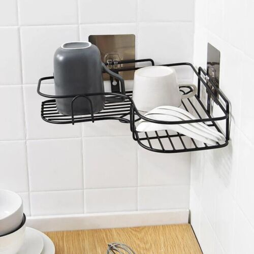 Bathroom Triangular Shower Caddy Shelf Corner Bath Storage Holder Rack Organizer 