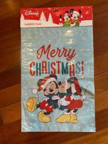 *NEW* DISNEY Mickey Mouse Minnie Mouse  "MERRY CHRISTMAS" Garden Flag 