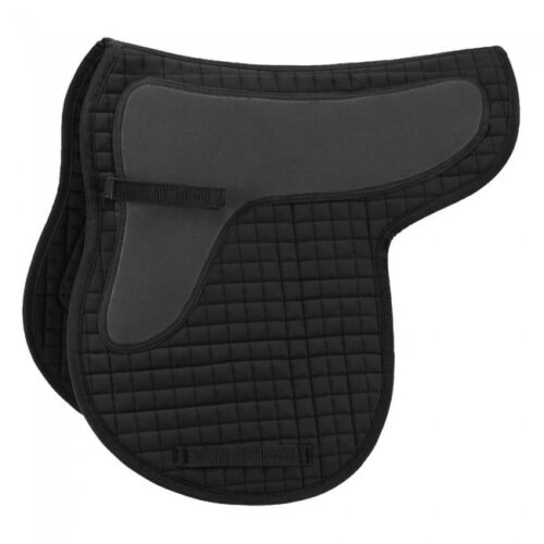 Black  w//shock absorbing foam EquiRoyal Quilted Cotton Saddle Pad NWOT