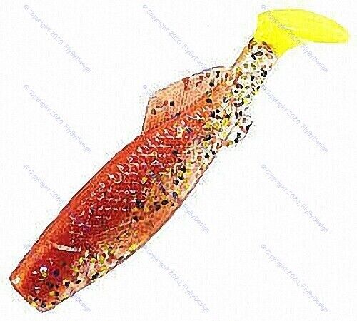 Deadly Dudley Bay Chovey Copperhead Chartreuse Tail 3" Soft Fishing Lures 10pk 