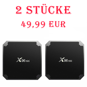 2x X96 MINI Android 7.1 Smart TV Box S905W 4K Quad Core H.265 HD Medien 2GB+16GB