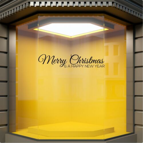 MERRY CHRISTMAS /& Happy New Year Shop Window Sticker Retail Decoration Decal