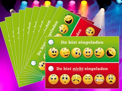 Cards Stationery Lustiges Smiley Einladungskarten Set Zum Kindergeburtstag Home Furniture Diy Instituteoffinearts Co In