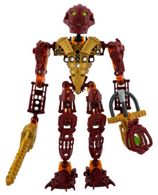LEGO BIONICLE INIKA TOA JALLER 8727 COMPLETE FIGURE w/ 1 ZAMOR SPHERE MANUAL