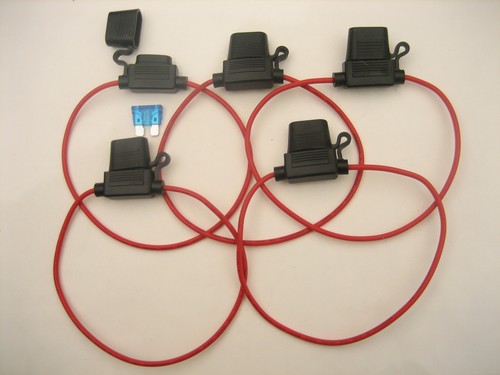 5X In-line inline Fuse Holder ATC// ATO Automotive Waterproof 14 GA Marine Grade